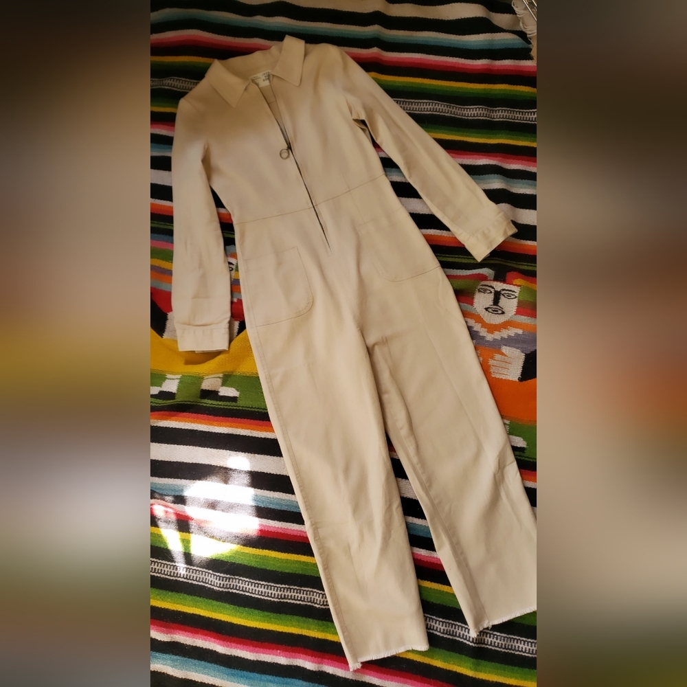 Jackson Rowe Cream / taupe zipper jumpsuit - Picture 3 of 13